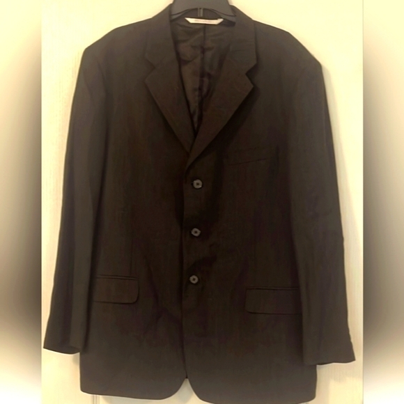 Mens Perry Ellis 46 XXL blazer in black​​​​​​​​​​​​​​​​​​​​​​​​​​​​​​​​ WORN ONC - Picture 1 of 5